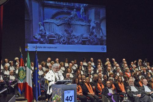 Alberto Felice De Toni (Rettore Università Udine) alla cerimonia di inaugurazione dell'Anno Accademico dell'Università di Udine - Udine 13/11/2017